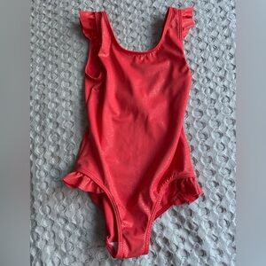 Mini Boden Coral Shimmer Swimsuit 6-7 Years